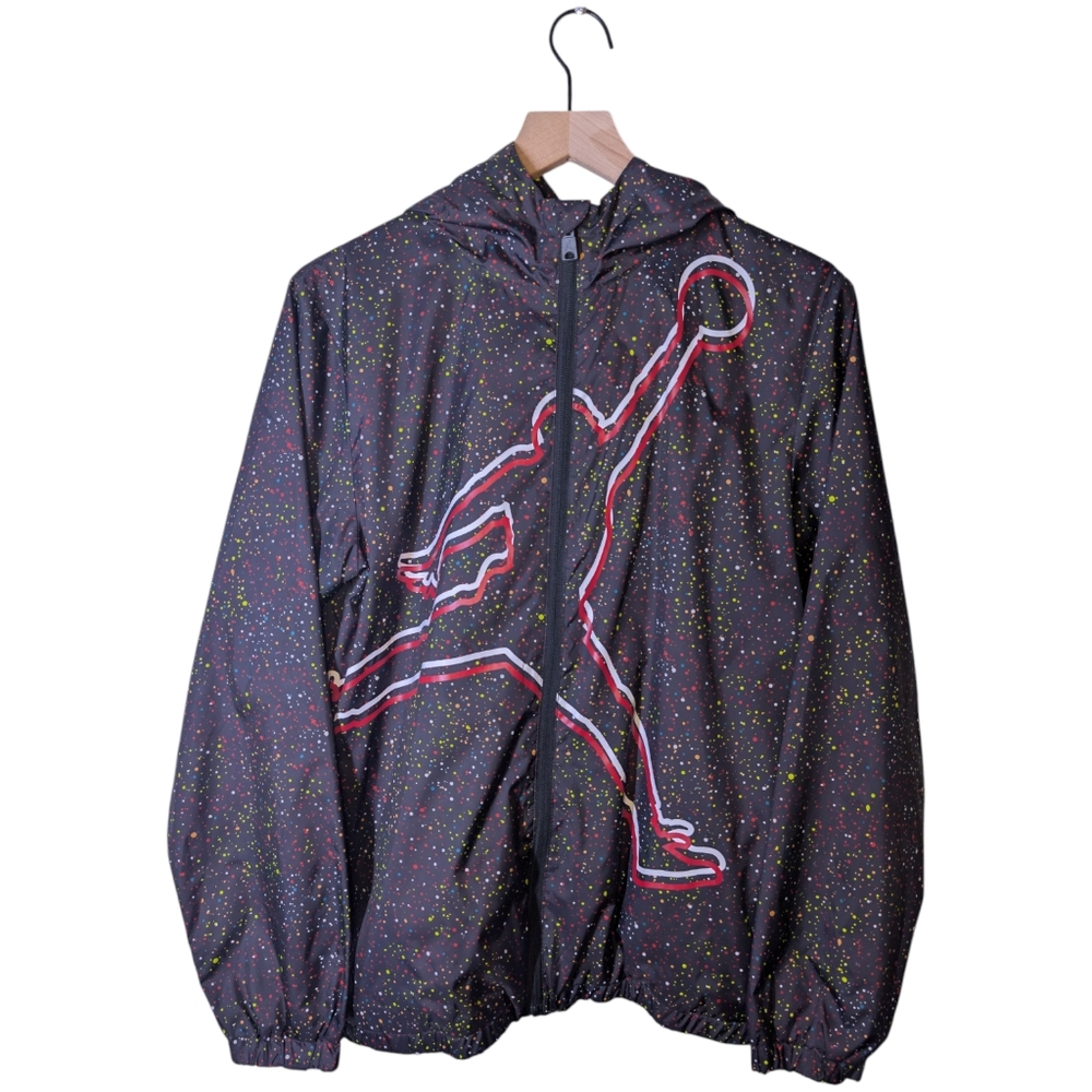 Jordan Black Multicolor Speckled Windbreaker